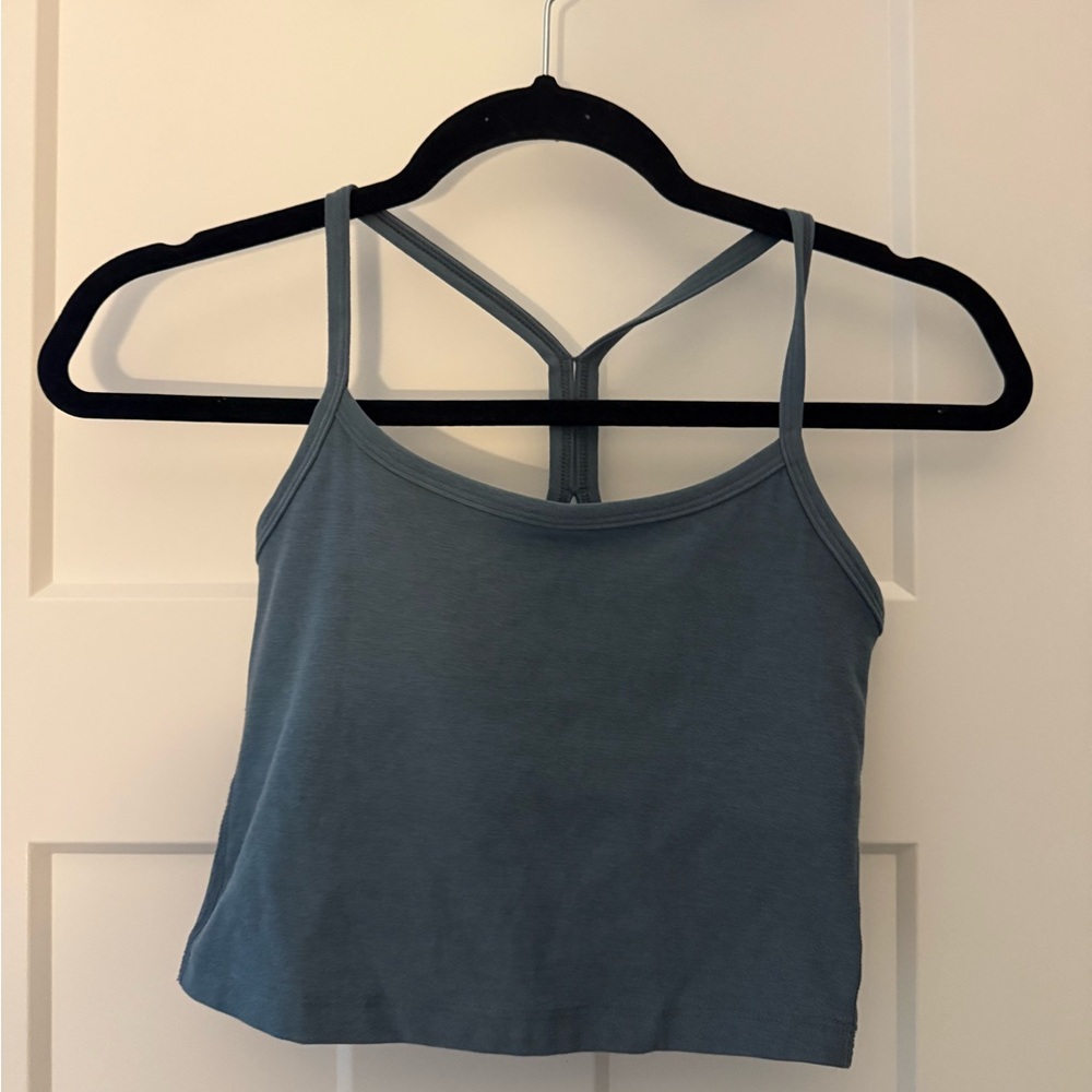 Beyond Yoga Blue Sleeveless Camisole Crop Top